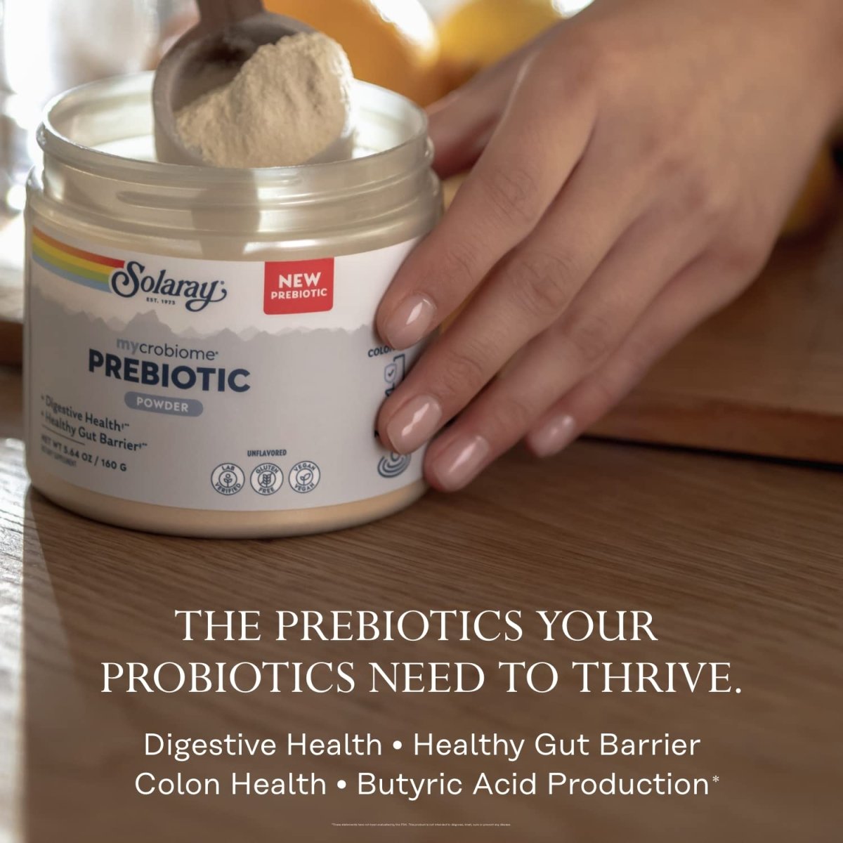SOLARAY Mycrobiome Prebiotic Powder, Prebiotics for Women and Men, Digestive Nutritional Supplements for Colon and Gut Health, Non-Gritty, Easy-to-Mix, Non-Bloating Formula, 20 Servings, 5.64 OZ