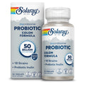 SOLARAY Mycrobiome Probiotic Colon Formula, Vegan, Digestive Function, Colon Health, and Immune System Support, 50 Billion CFU, 18 Strains, Prebiotic Inulin, 60-Day Guarantee, 30 Servings, 30 VegCaps