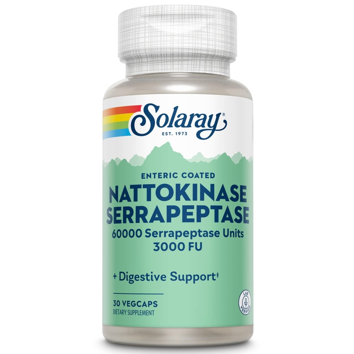SOLARAY Nattokinase and Serrapeptase Supplement 30 Count
