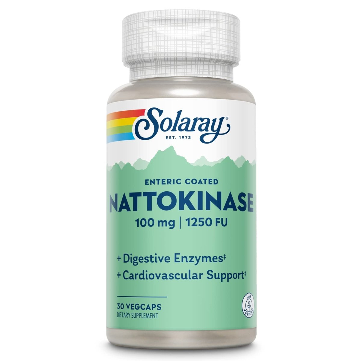 SOLARAY Nattokinase, Veg Cap (Btl-Plastic) 100mg | 30ct  10934