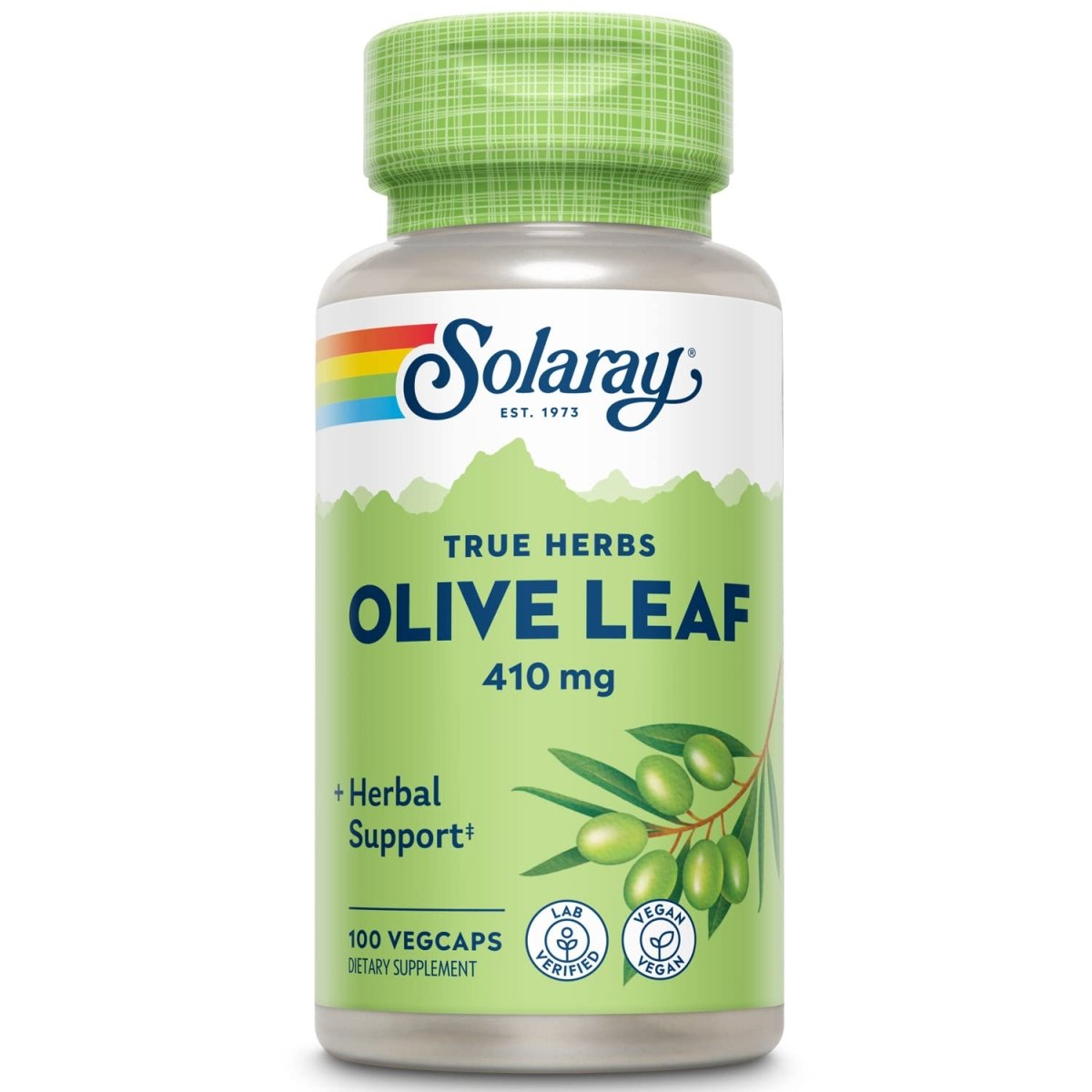 SOLARAY Olive Leaf Capsules, 410 mg | 100 Count
