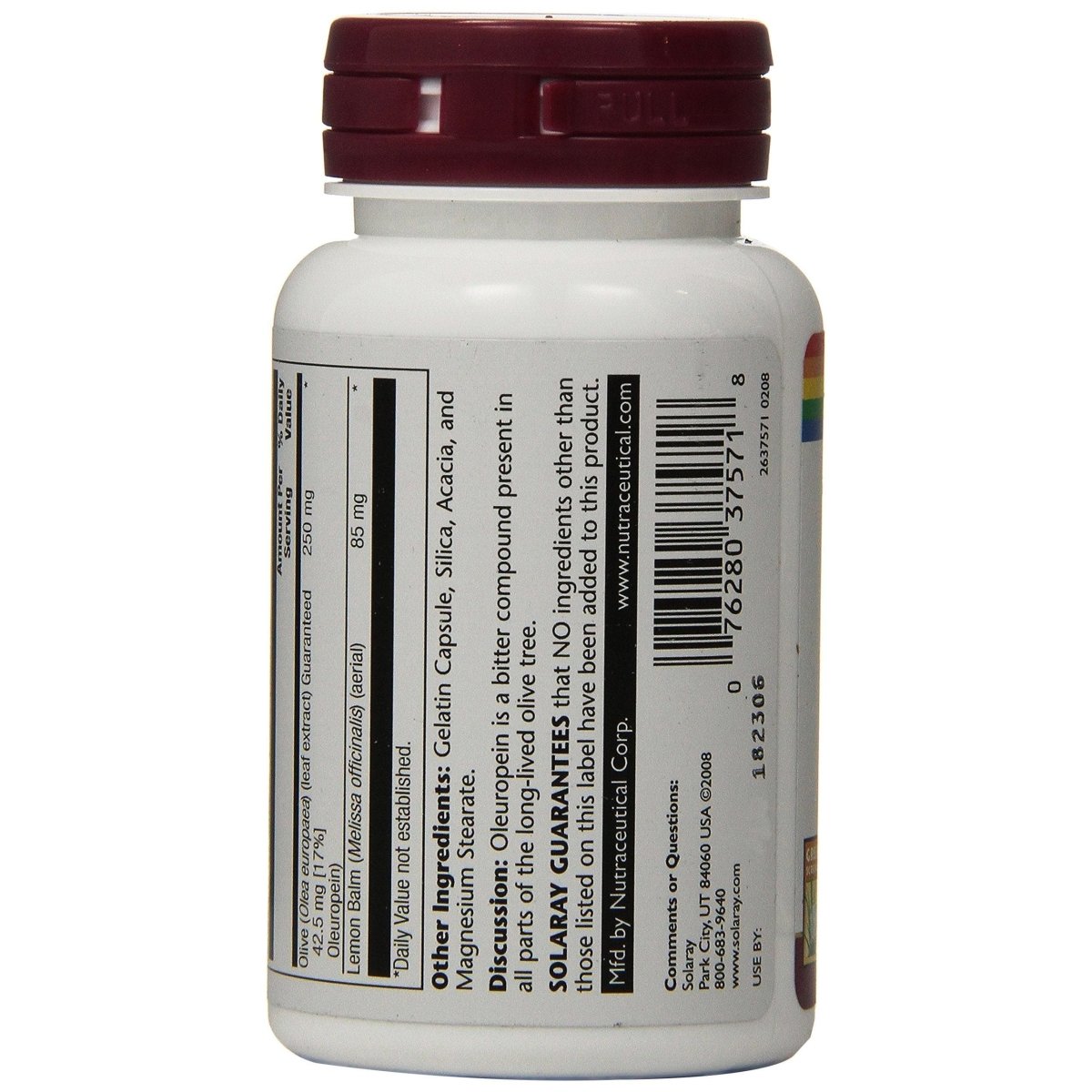 Solaray - Olive Leaf Extract, 250 mg, 60 capsules
