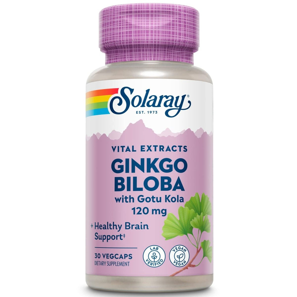 SOLARAY One Daily Ginkgo Biloba Leaf Extract | (30 VegCaps)  03603