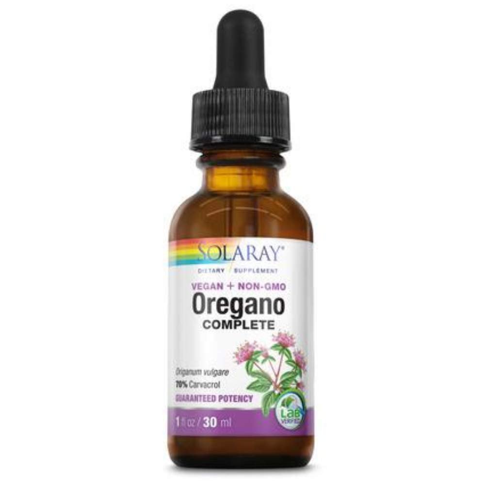 SOLARAY Oregano Leaf Extract Complete, Drops, Unflavored (Vial) 68mg | 1oz