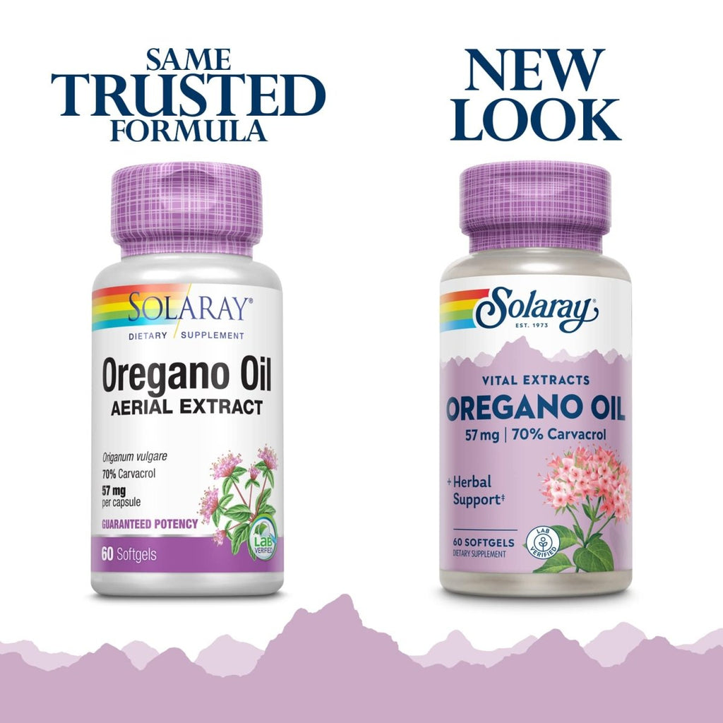 SOLARAY Oregano Oil 70% Carvacrol - 60 Capsules
