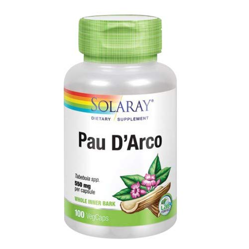 Solaray PAU D'Arco Inner Bark - 510 mg - 100 Capsules