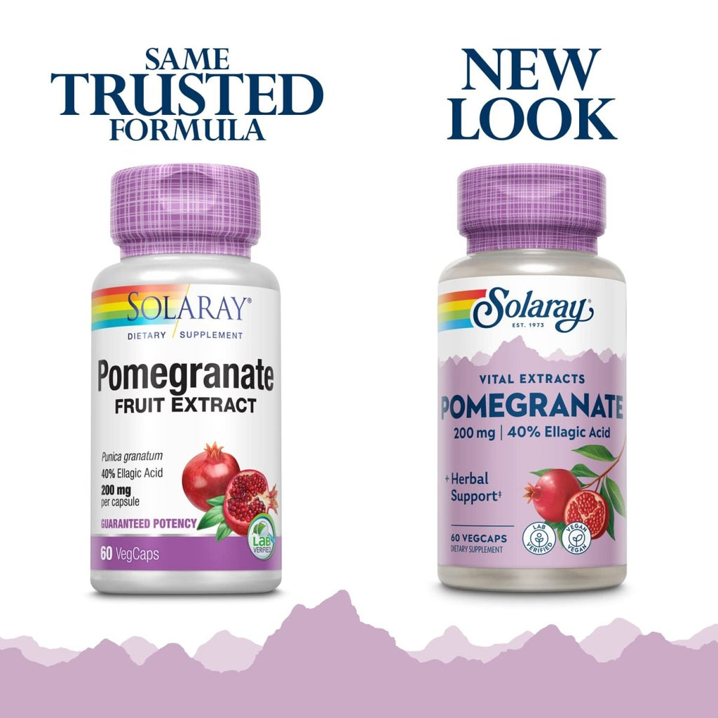 SOLARAY Pomegranate Extract, 200 mg | 60 Count  37590