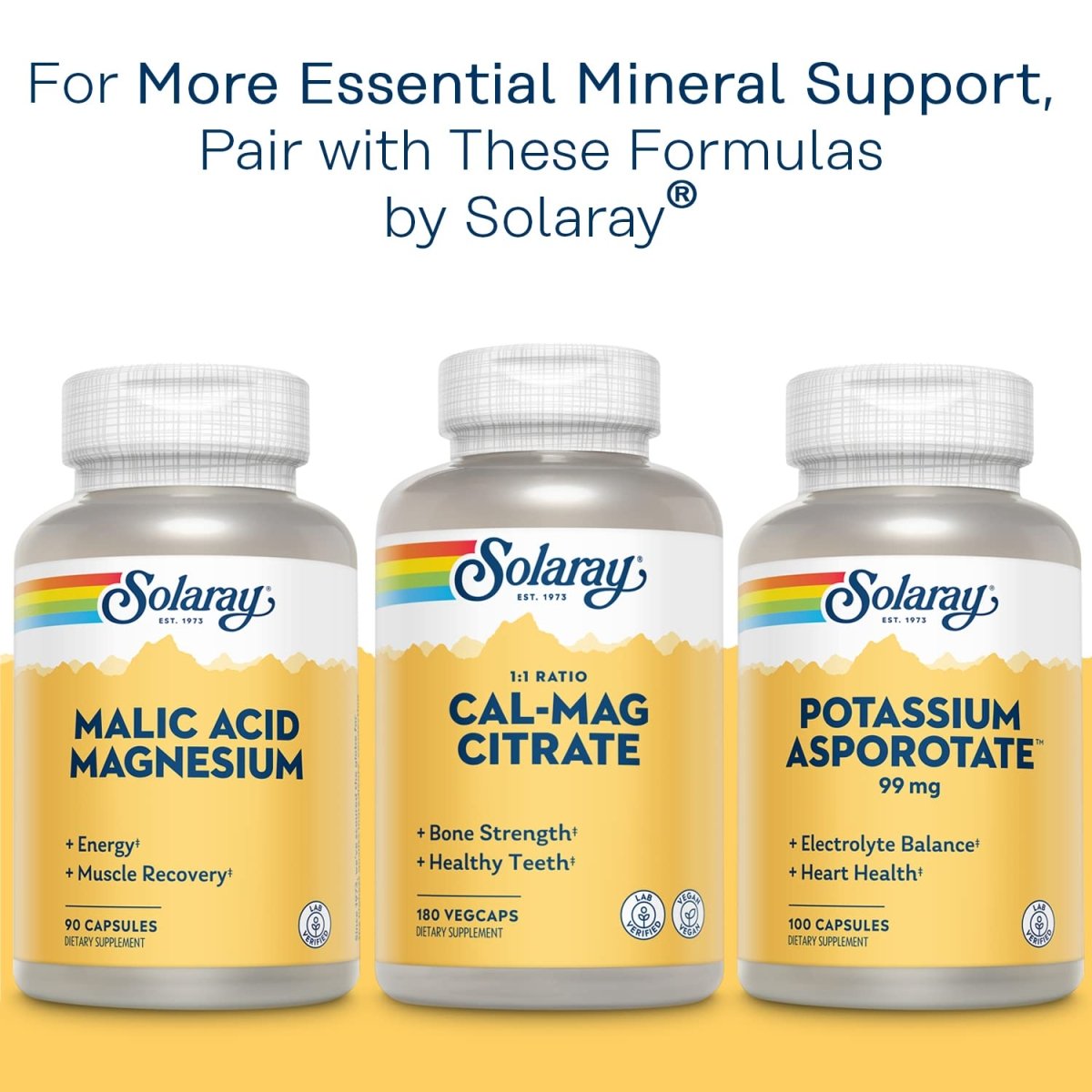 Solaray Potassium Citrate, Healthy Electrolyte Balance, Nerve & Muscle Function Support, Vegan, 60 VegCaps