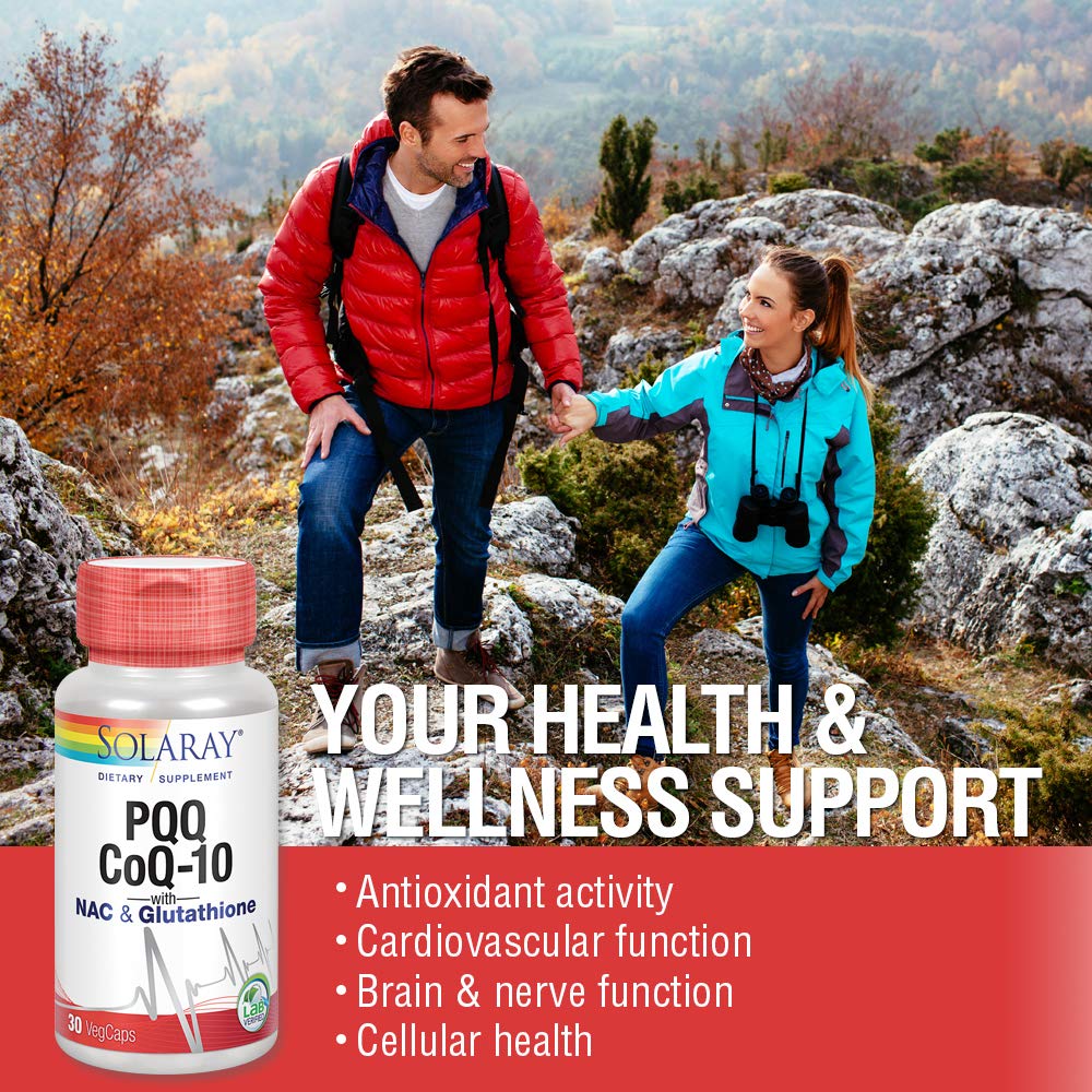 Solaray PQQ CoQ10 - Heart Health Support - 30 Count