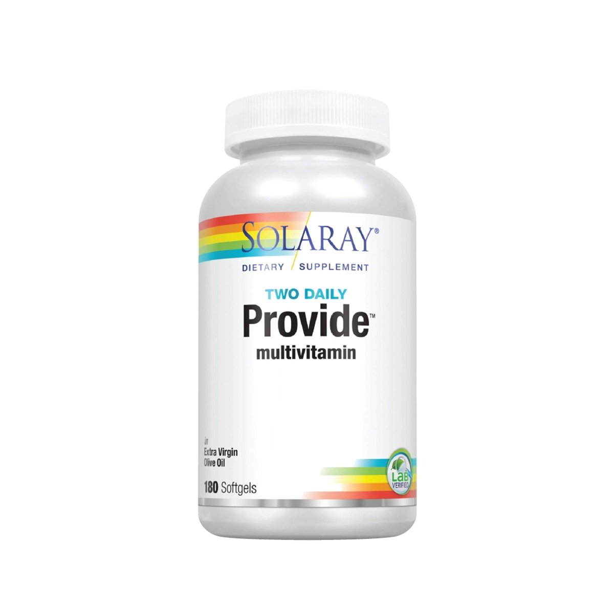 Solaray Provide Multivitamin - Comprehensive Daily Nutrition in Convenient Two Daily Capsules - 180 Count