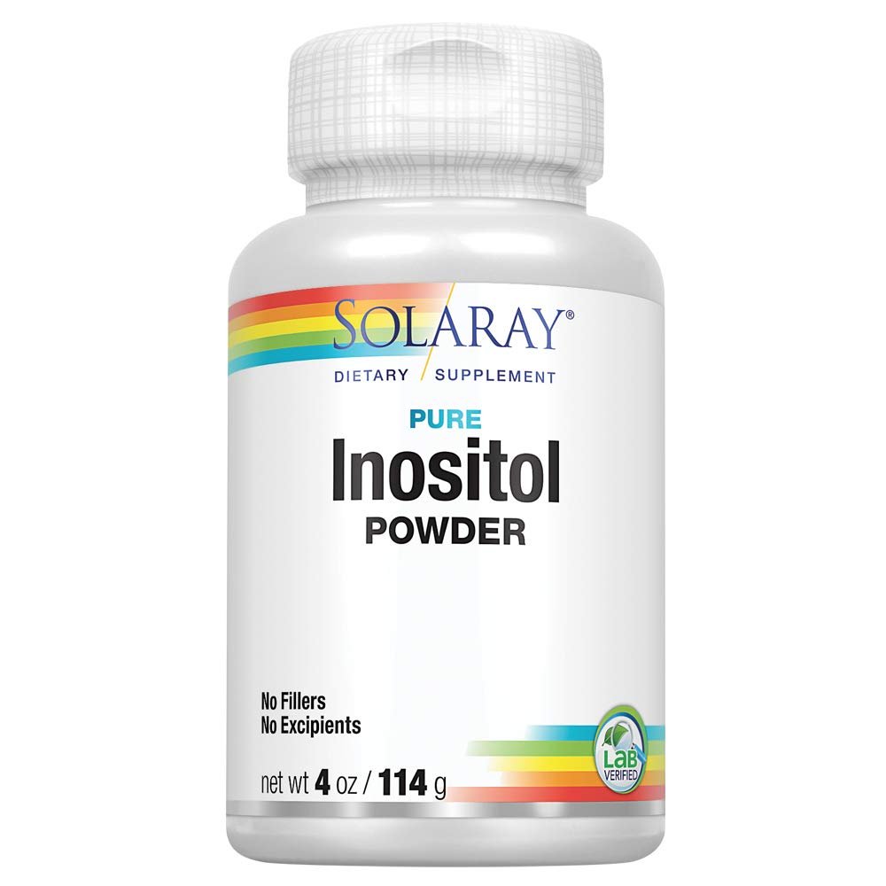 SOLARAY Pure Inositol Powder | May Help Support Healthy Brain, Cardiovascular, Nervous System Function and Mood | Non-GMO, Vegan (4oz, 162 Serv.)
