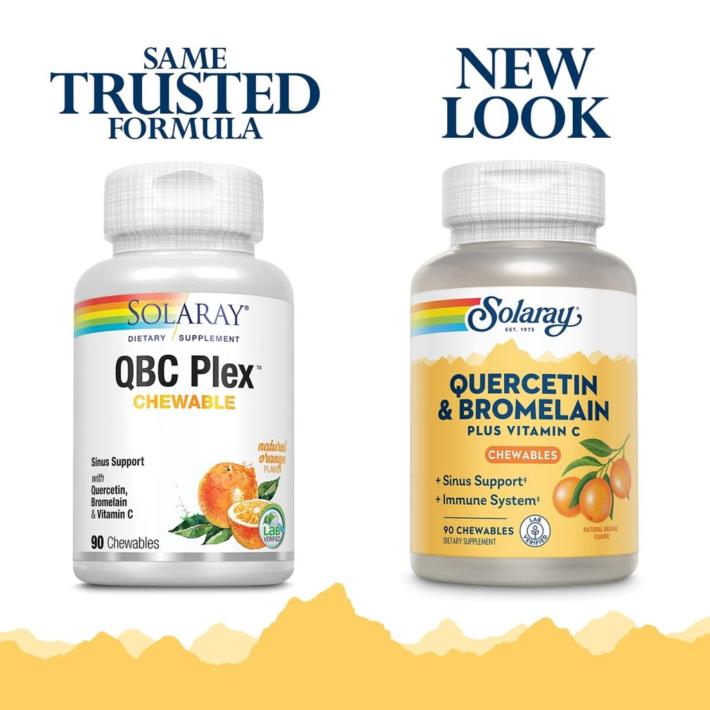 SOLARAY QBC Plex Chewables - Immune & Respiratory Health Support - 90 Chewable Tablets