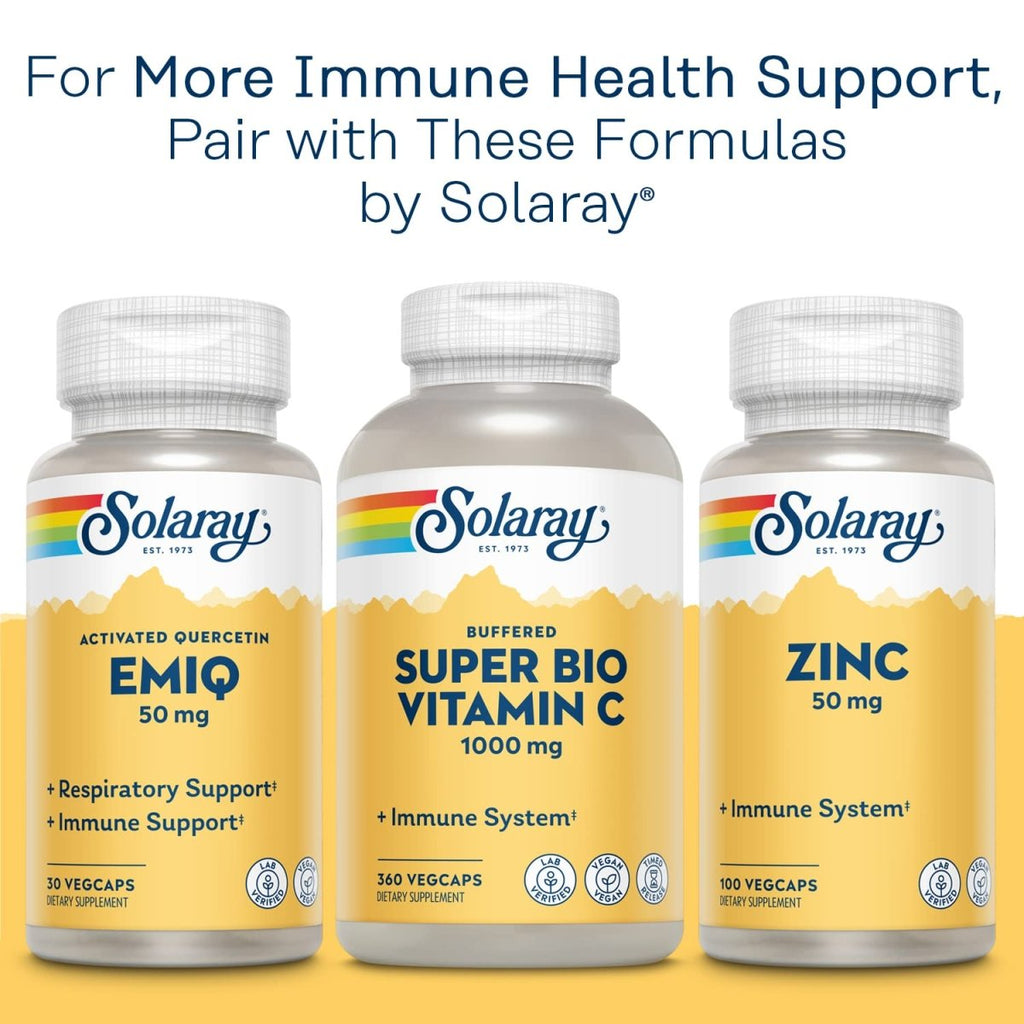 SOLARAY Quercetin 500 mg, Supports Sinus, Respiratory, Immune Function & Normal, Healthy Uric Acid Levels, 90 VegCaps