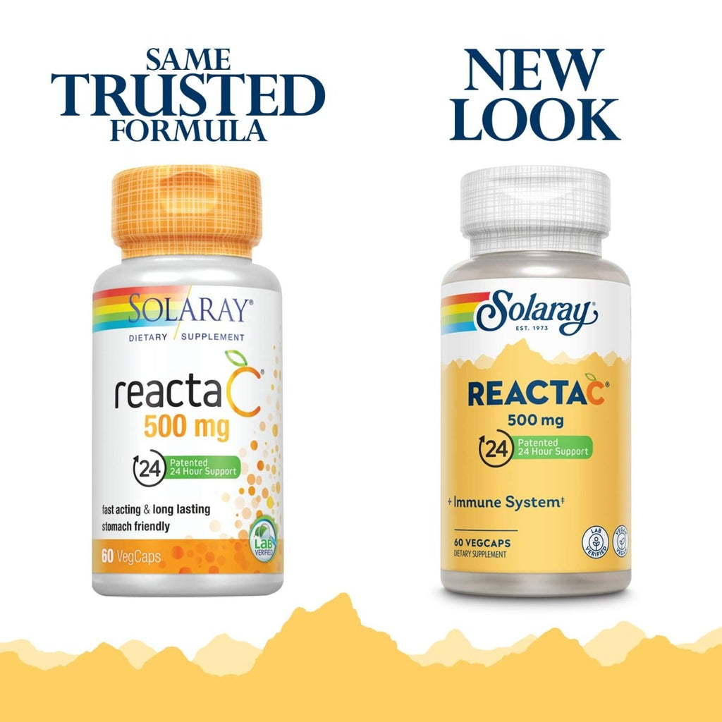 SOLARAY Reacta-C & Bioflavonoids - Vitamin C with Enhanced Absorption - 60 Veg Capsules