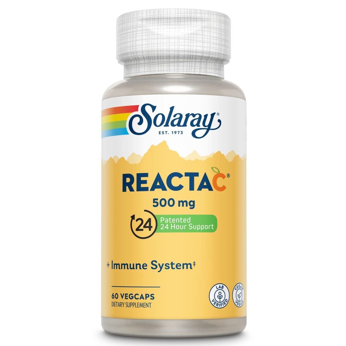 SOLARAY Reacta-C & Bioflavonoids - Vitamin C with Enhanced Absorption - 60 Veg Capsules