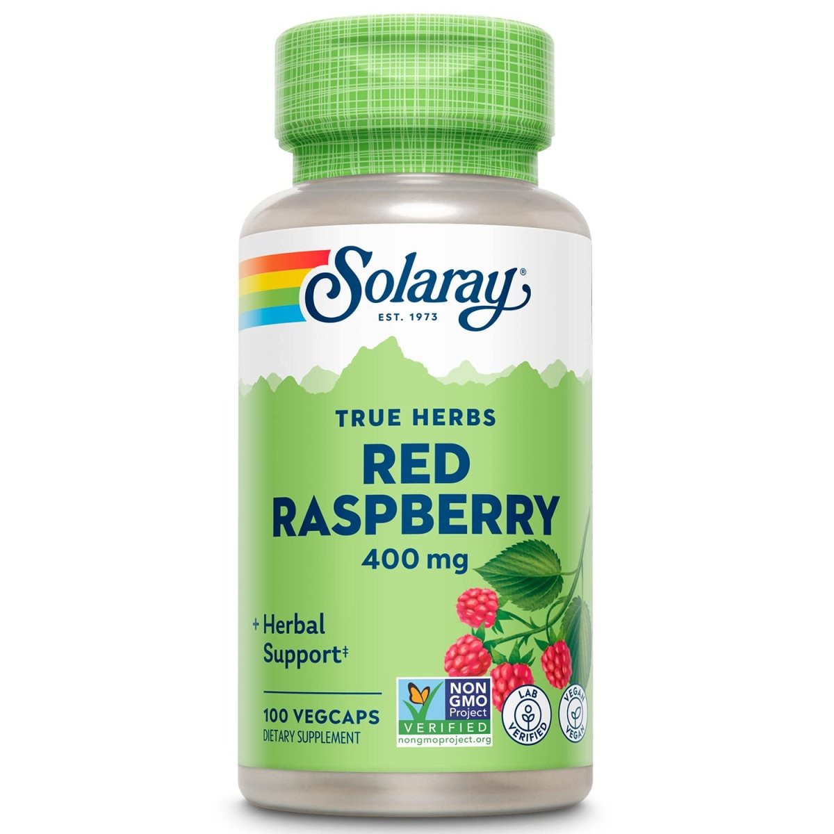 SOLARAY Red Raspberry Leaves Capsules, 400 mg | 100 Count
