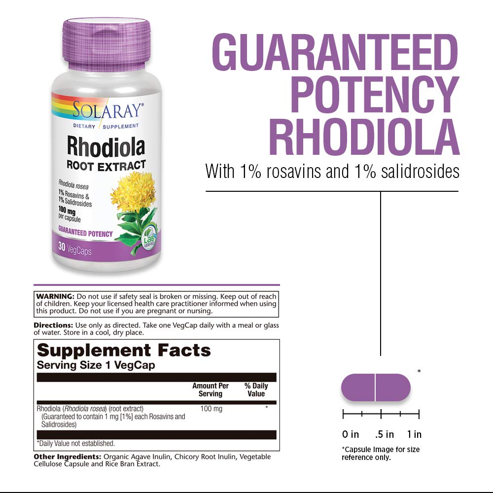 Solaray Rhodiola Root Extract 100 mg - 30 Count