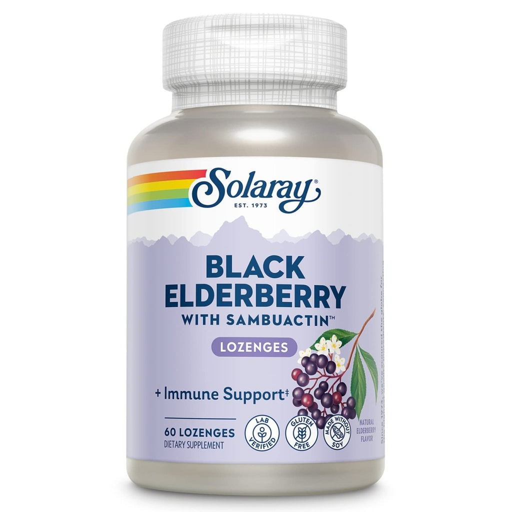 Solaray - Sambuactin Elderberry Extract, 60 Lozenges