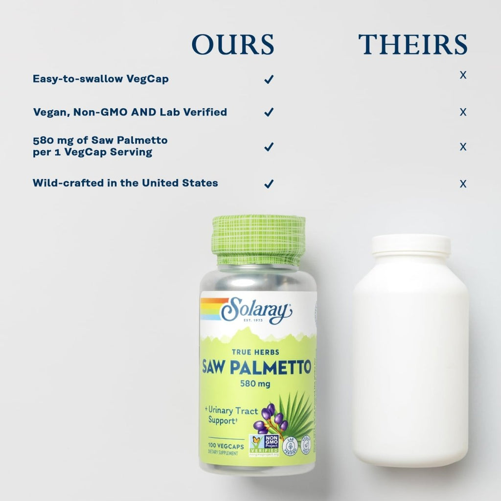 Solaray Saw Palmetto 580mg 100 Vcaps  1550