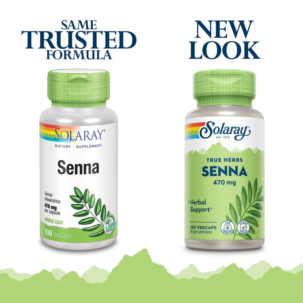SOLARAY Senna Leaf, Veg Cap (Btl-Plastic) 470mg | 100ct