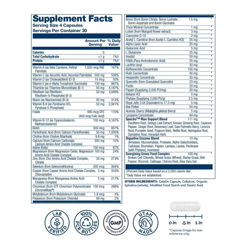 Solaray Spectro Man Multivitamin 120 Capsules