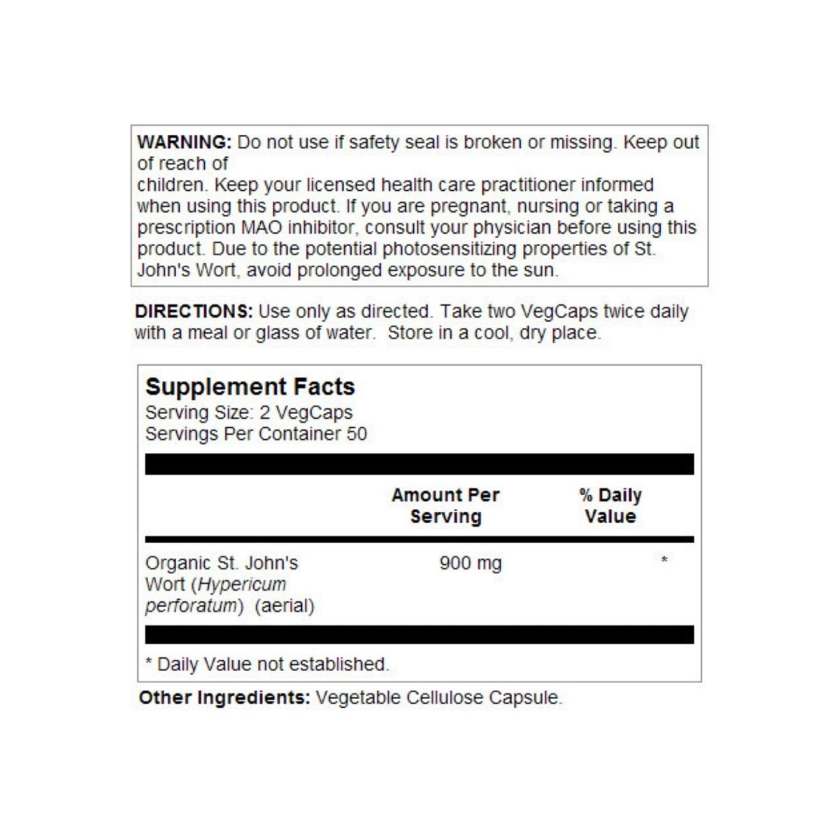 Solaray St. John's Wort Aerial 450mg - Mood, Brain Health & Healthy Sleep Support - 100ct