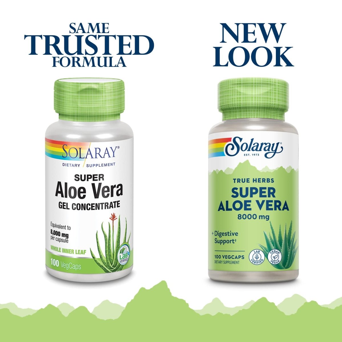 SOLARAY Super Aloe Vera Gel - 8000mg - 100 Capsules