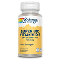 SOLARAY Super Bio Vitamin D-3 in Non-GMO Coconut Oil 5000IU Strong Bones & Immune System Support High Bioavailability No Soy 120 Softgels