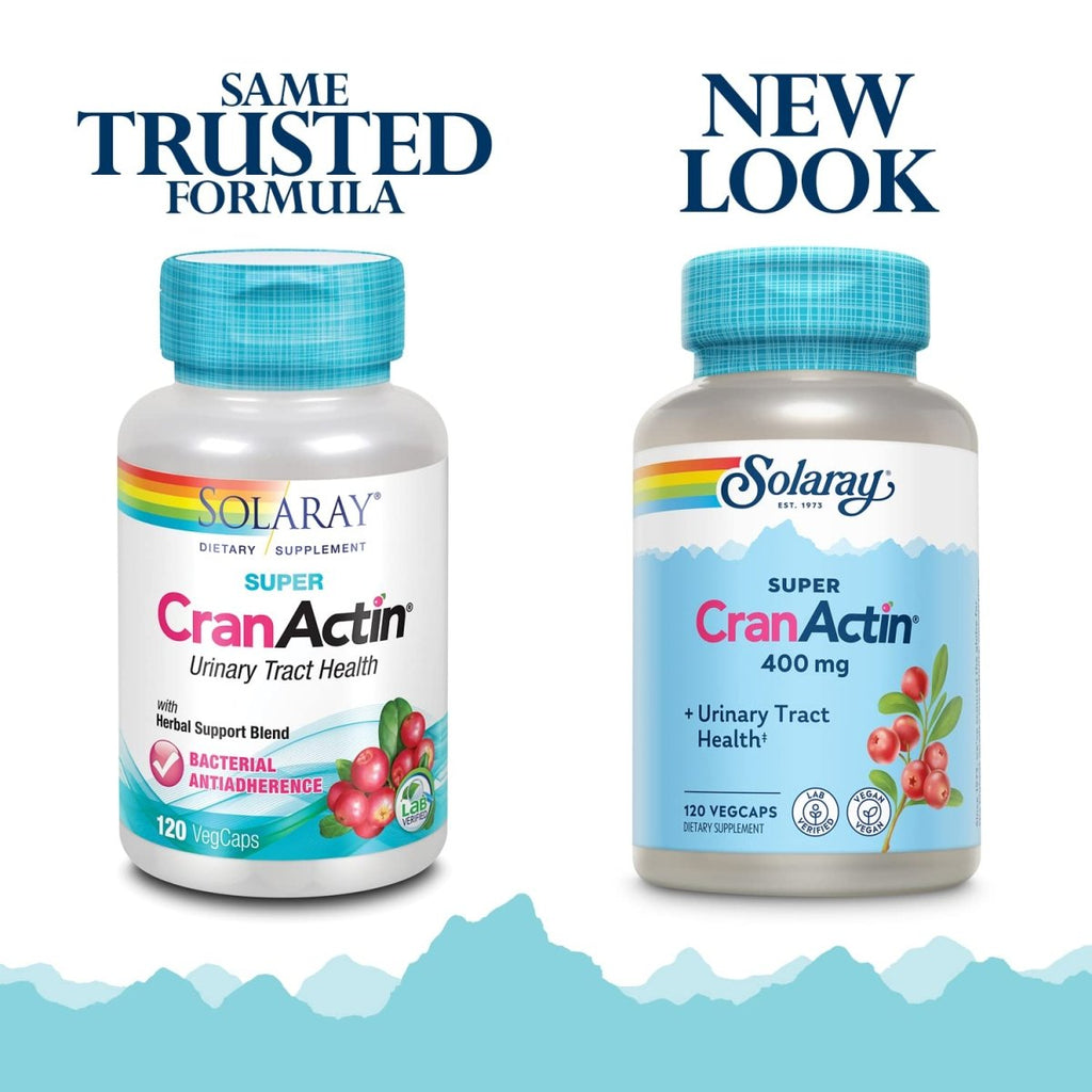 Solaray Super Cranactin Cranberry AF Extract Vegetarian Capsules, 400 mg, 120 Count