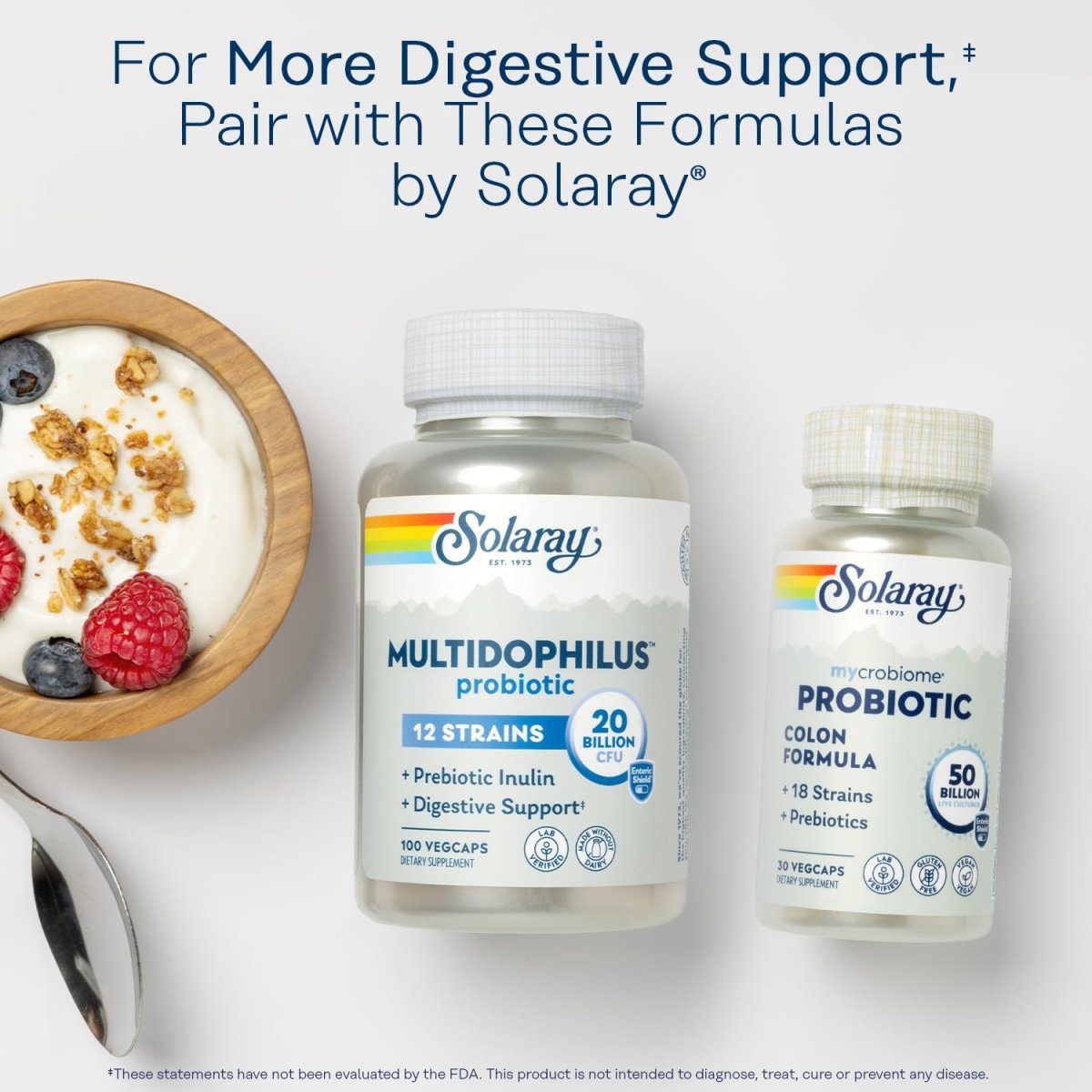 SOLARAY Super Digestaway Digestive Enzymes - Pancreatin, Papain, Ginger, Pepsin, Betaine HCl, Aloe Vera, and More - Digestion & Nutrient Absorption Support - Lab Verified - 60 VegCaps