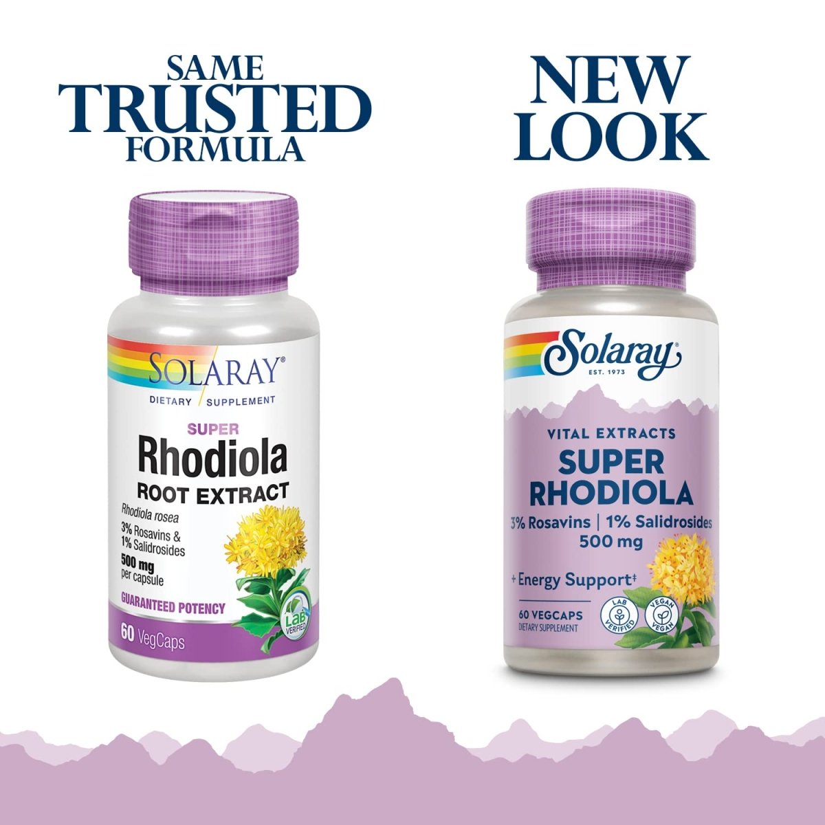 Solaray Super Rhodiola Root Extract 500 mg VCapsules, 60 Count