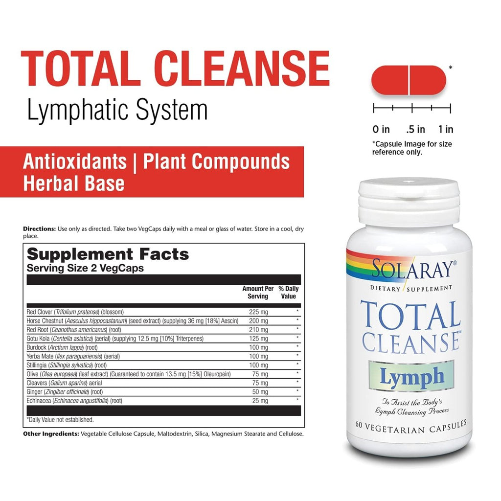 SOLARAY Total Cleanse Lymph VCapsules 60 Count