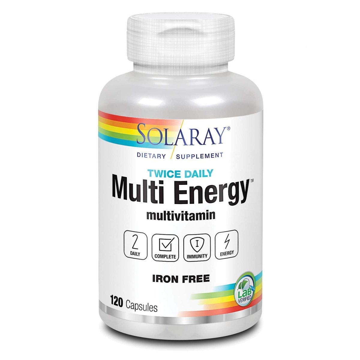 Solaray - Twice Daily (Iron Free), 120 Capsules 04745