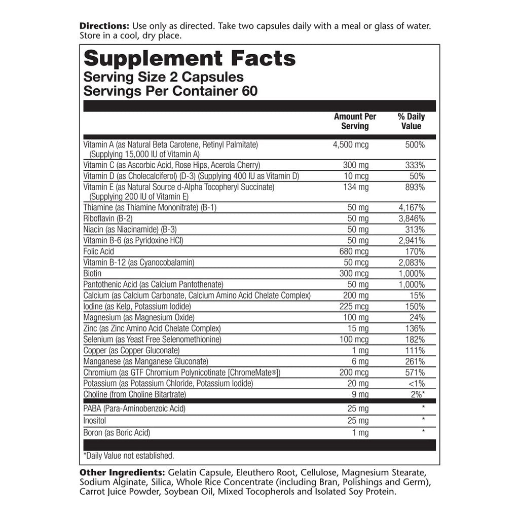Solaray - Twice Daily (Iron Free), 120 Capsules 04745