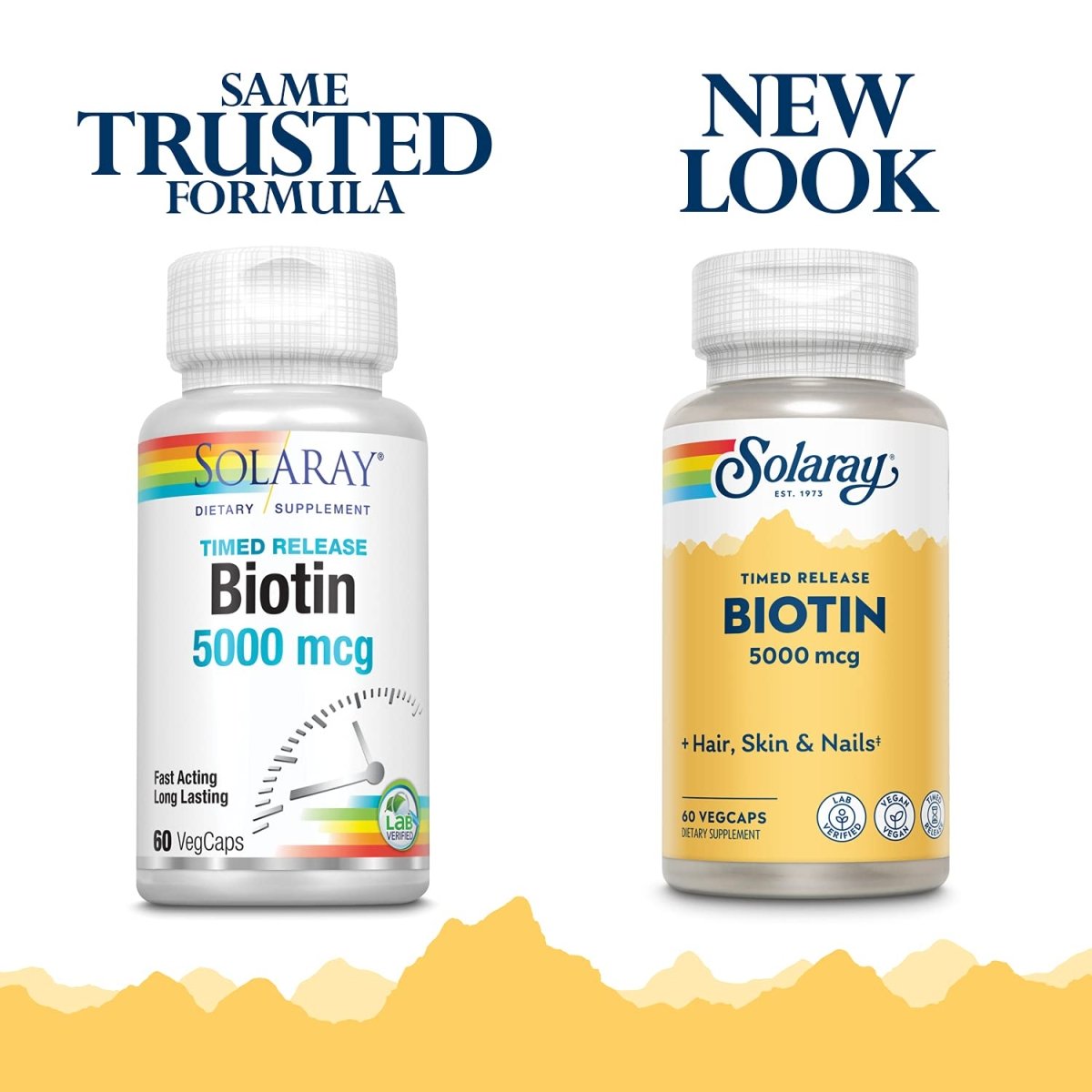 SOLARAY Two Stage, Timed Release Biotin 5000mcg 60 VegCap