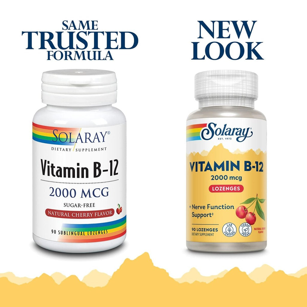 Solaray Vitamin B 12 2000mcg, 90 Lozenges