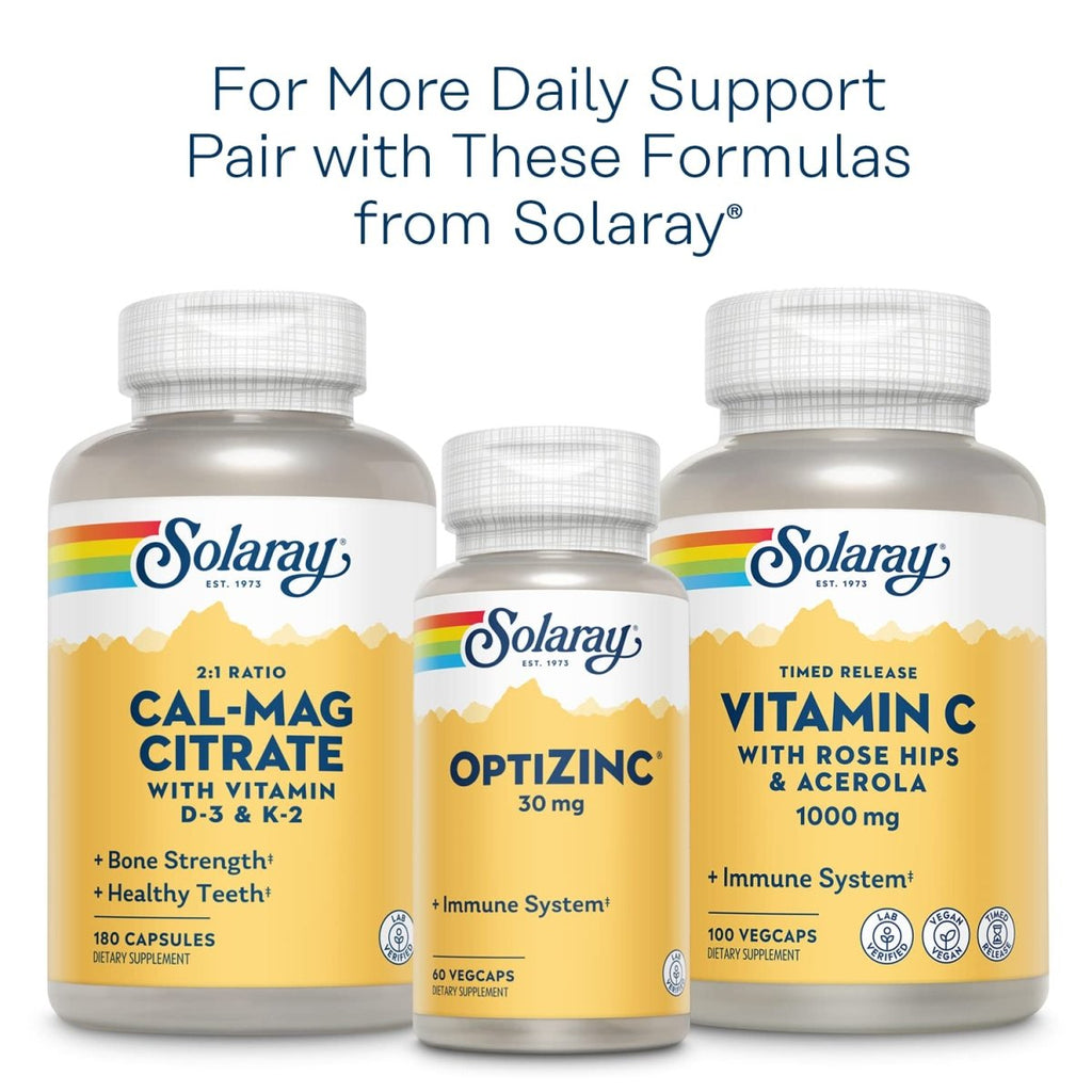 SOLARAY Vitamin B-Complex 100 mg - Vital Support for Energy, Blood Cells & Nerves - 100 VegCaps (100 Count)