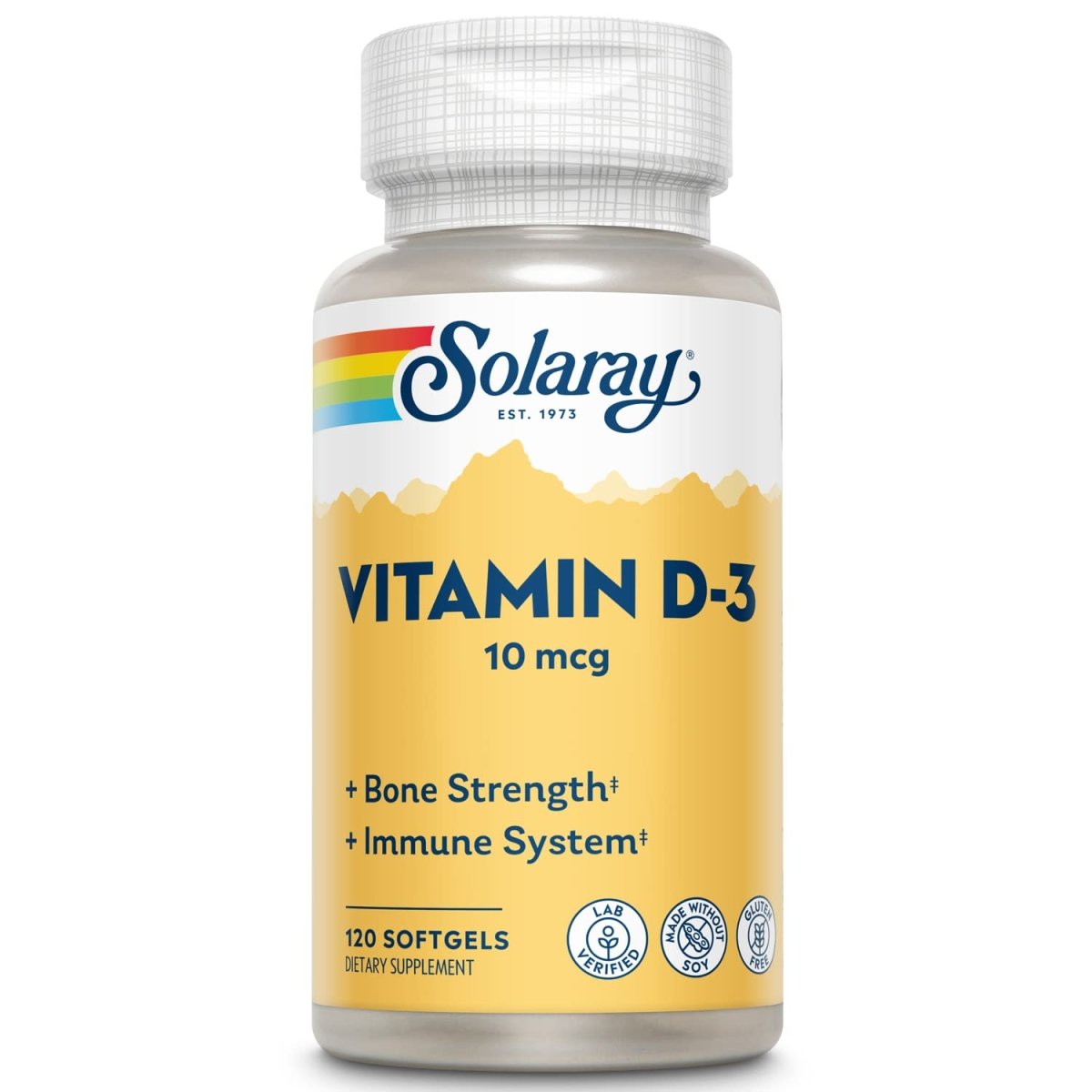 Solaray Vitamin D-3-400 IU - 120 Softgels