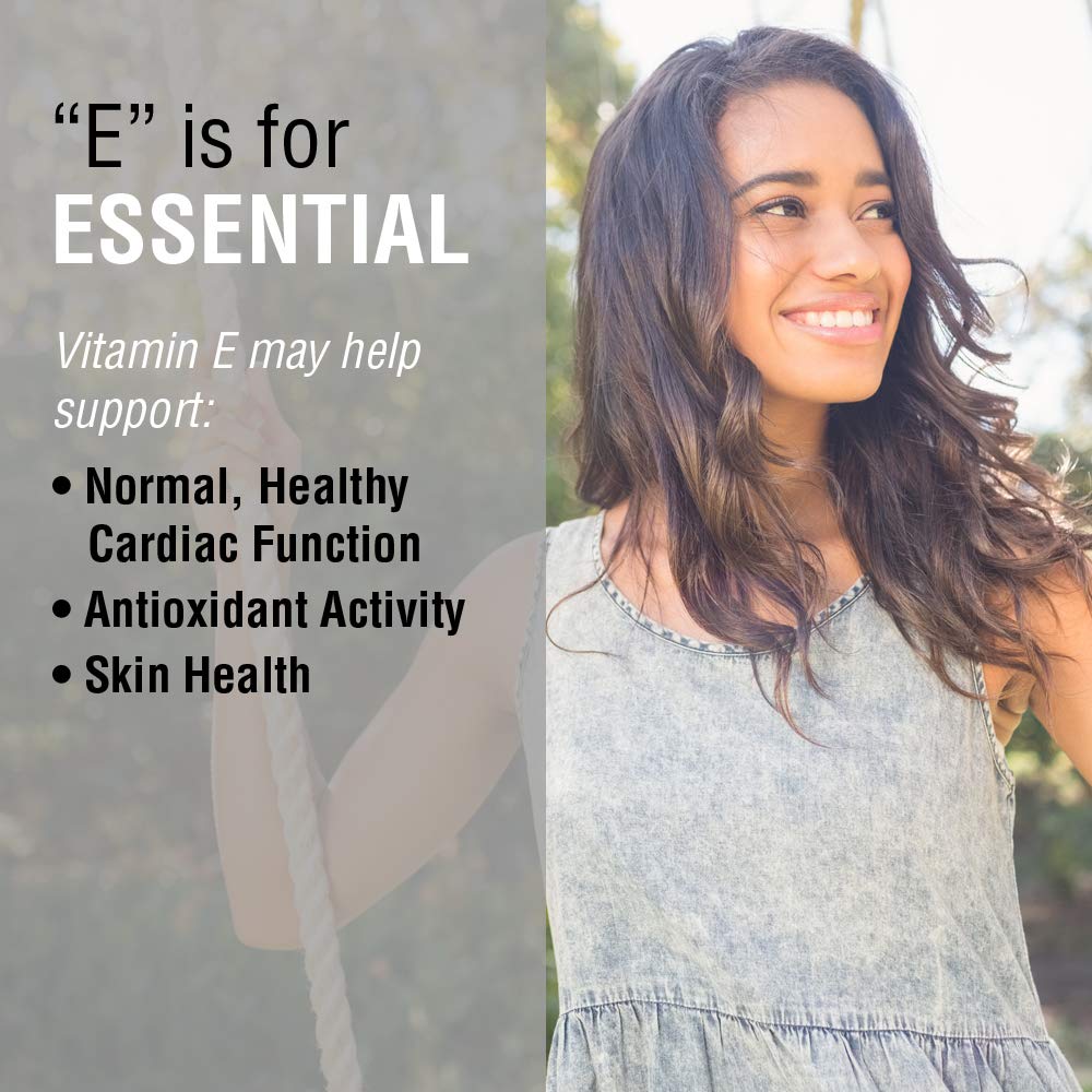 SOLARAY Vitamin E, Dry 400 IU w/Mixed Tocopherols Non-Oily Healthy Cardiac Function, Antioxidant Activity & Skin Health Support 100 Capsules