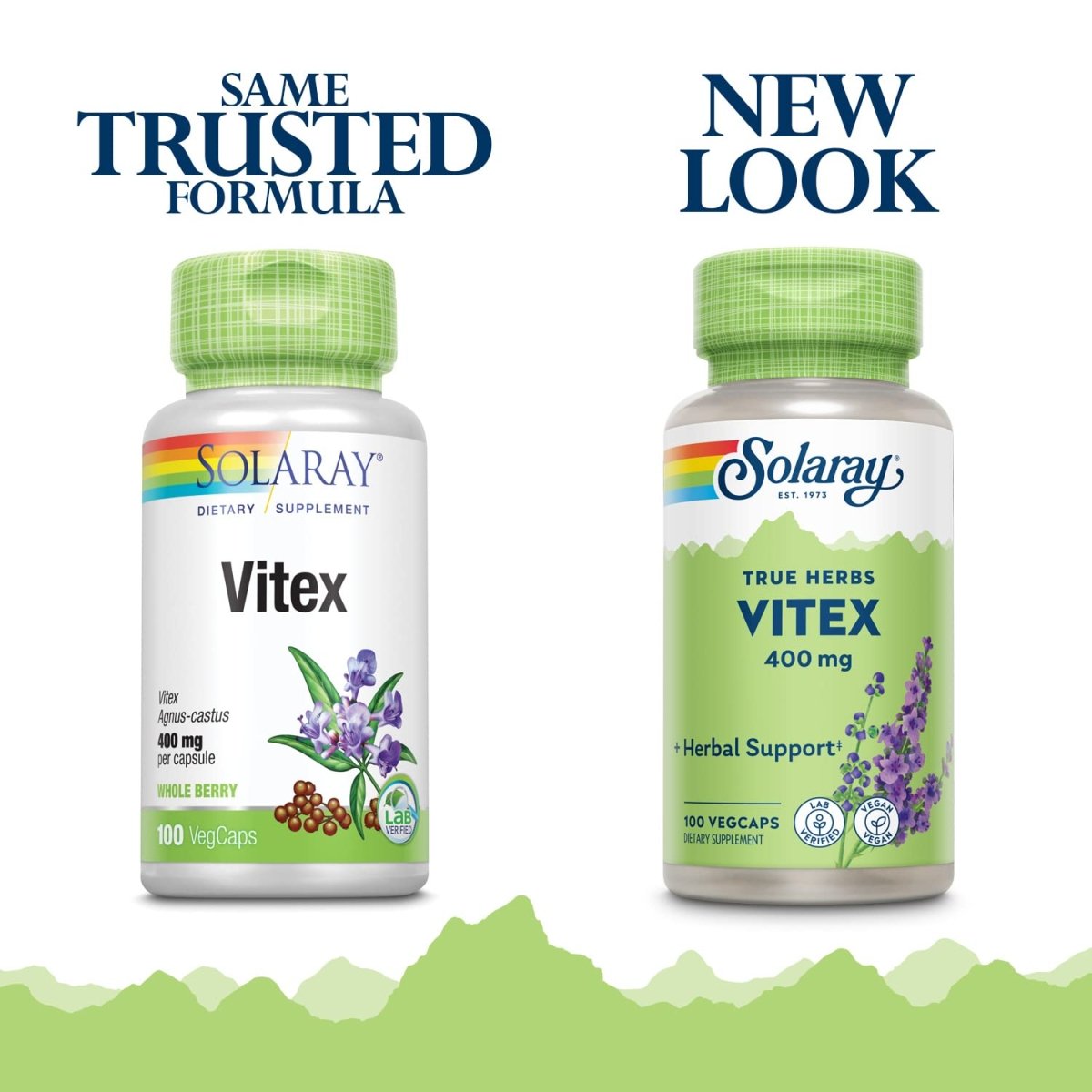 SOLARAY Vitex Whole Berry - 400 MG (100 Vegetarian Capsules)