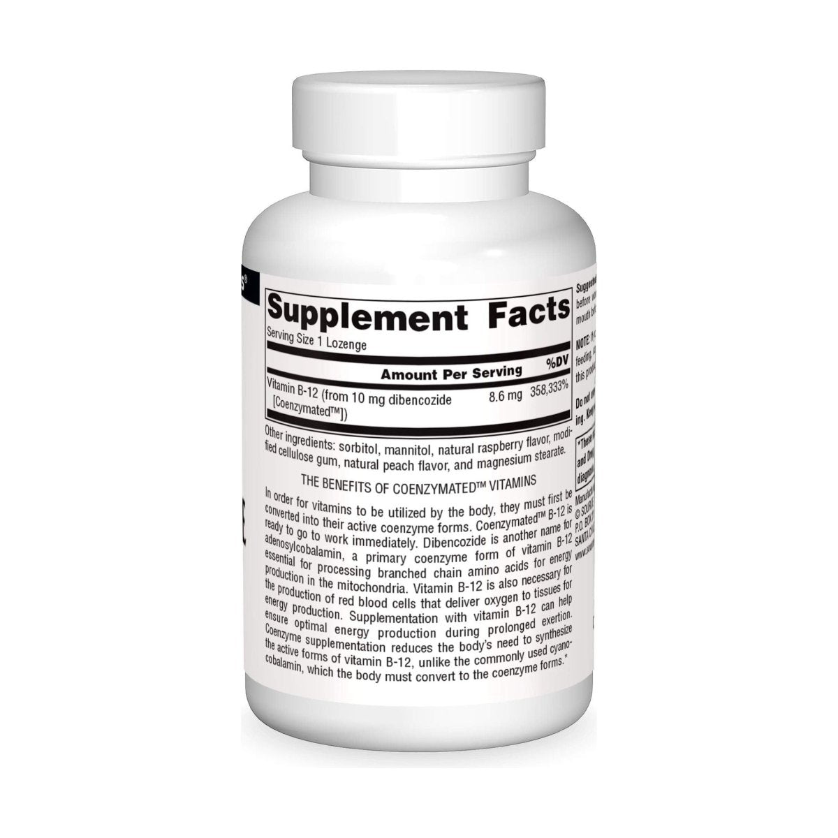 Source Naturals - Dibencozide Coenzymated B12 Sublingual - 120 Tablets