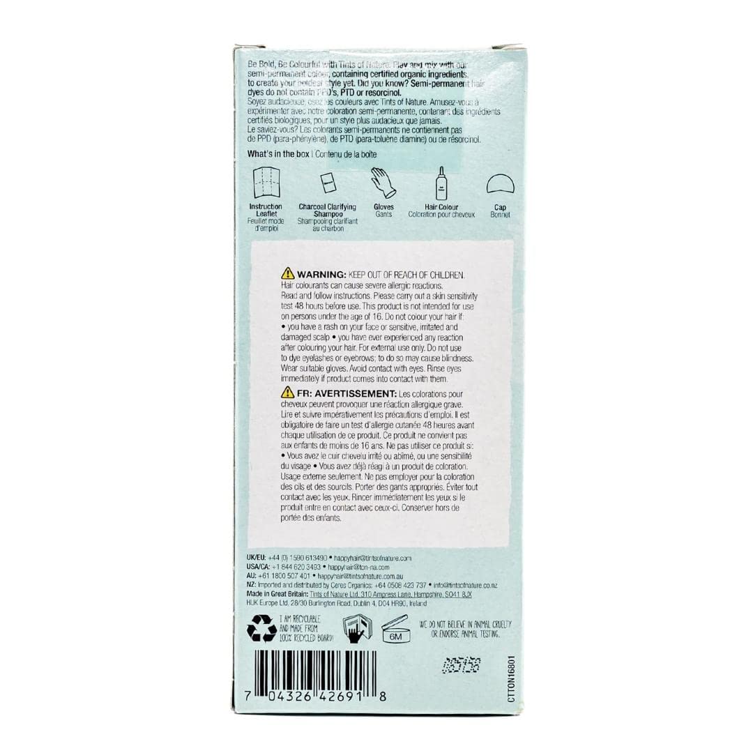 Tints Of Nature - Semi-Permanent Hair Color Bold Teal - 2.46 fl. oz.