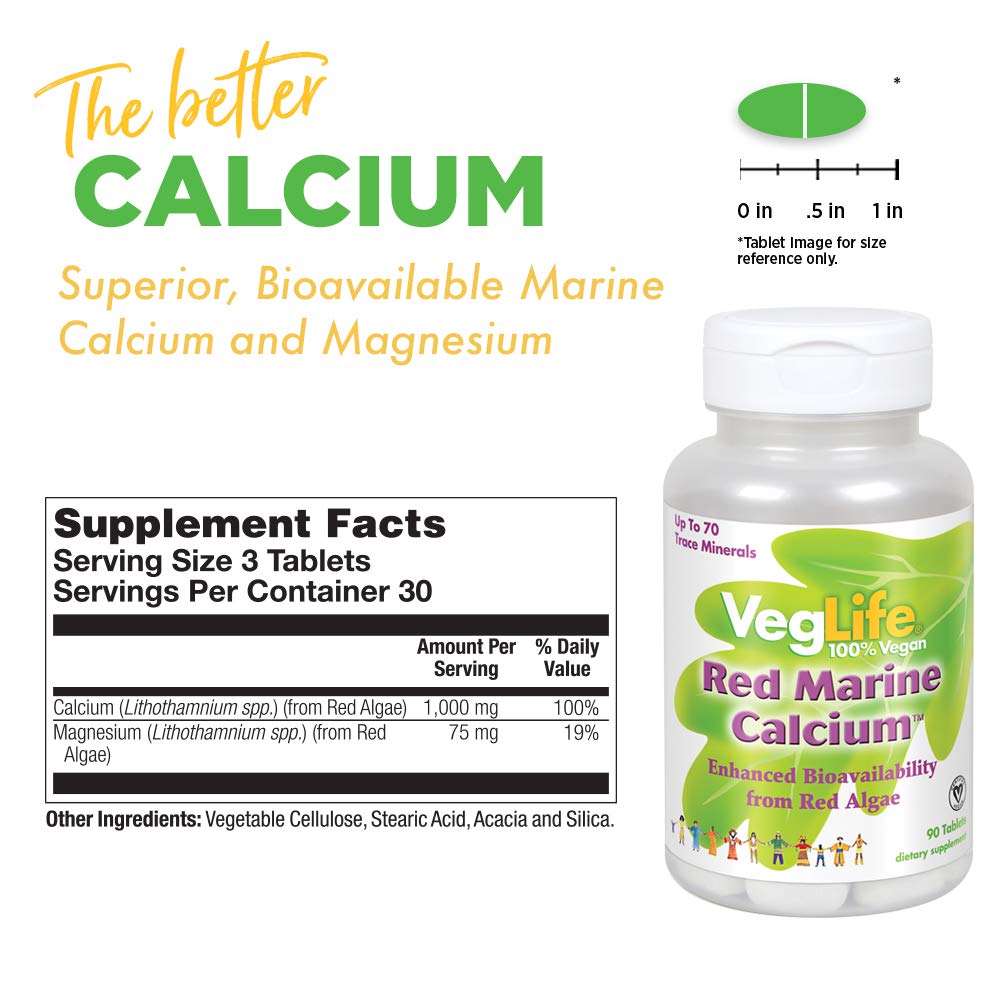 VegLife - Red Marine Calcium - 90 Tablets