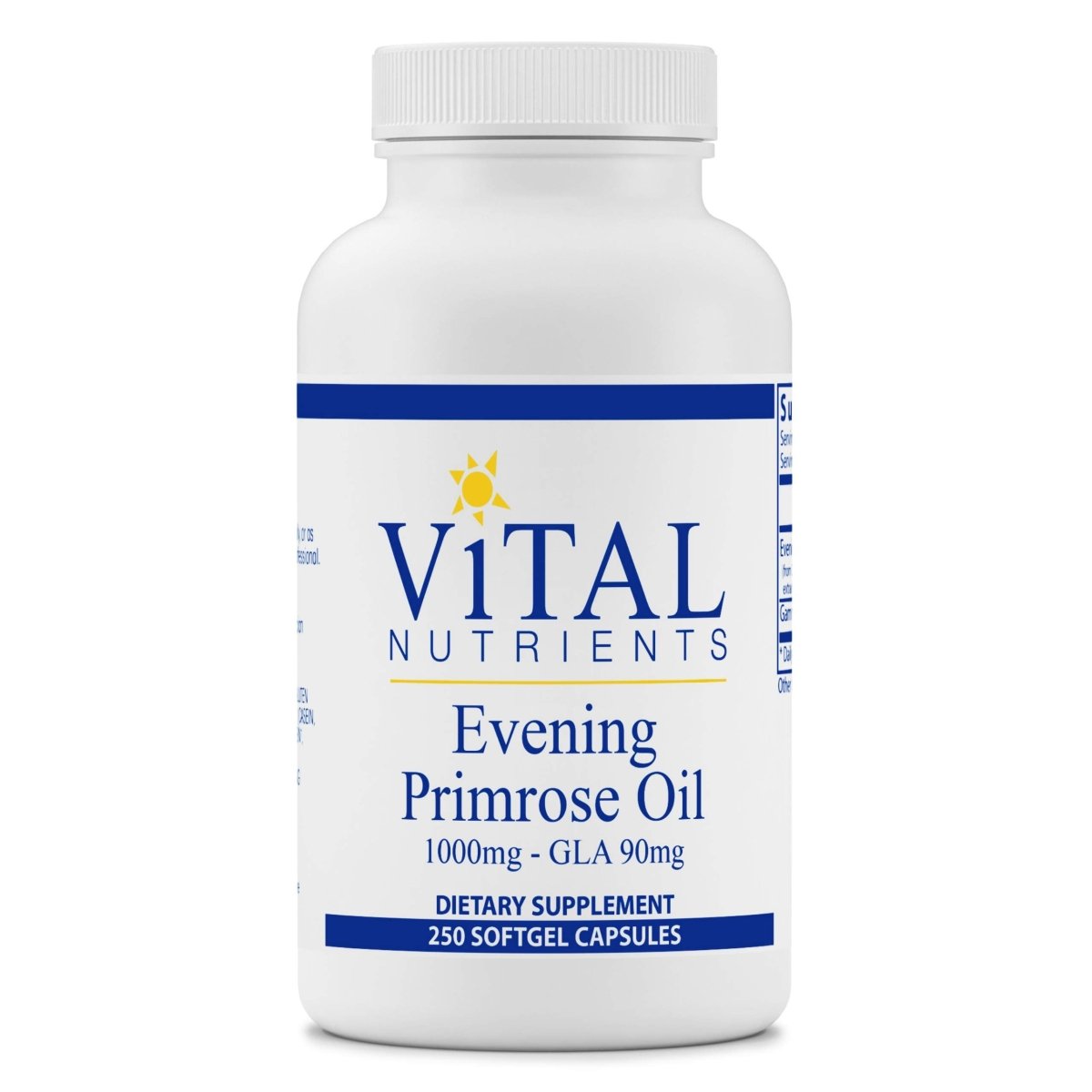Vital Nurtrients Evening Primrose Oil 250 Softgels