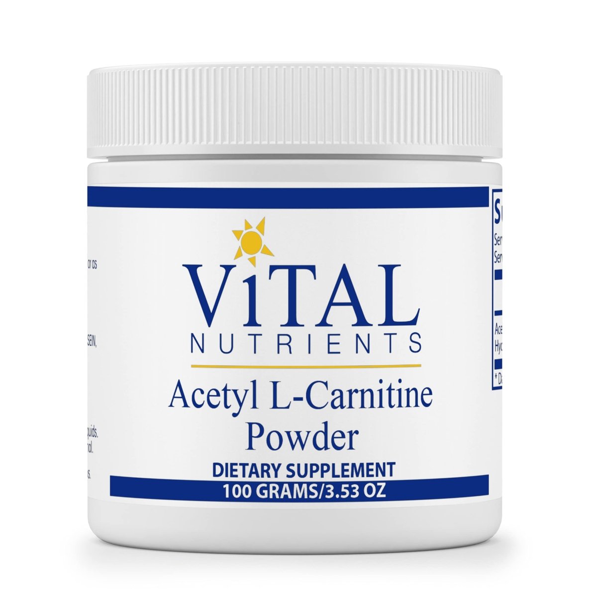 Vital Nutrients Acetyl L-Carnitine Powder 100 Grams