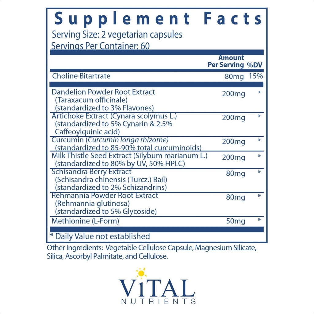 Vital Nutrients Liver Support 120 Vcaps