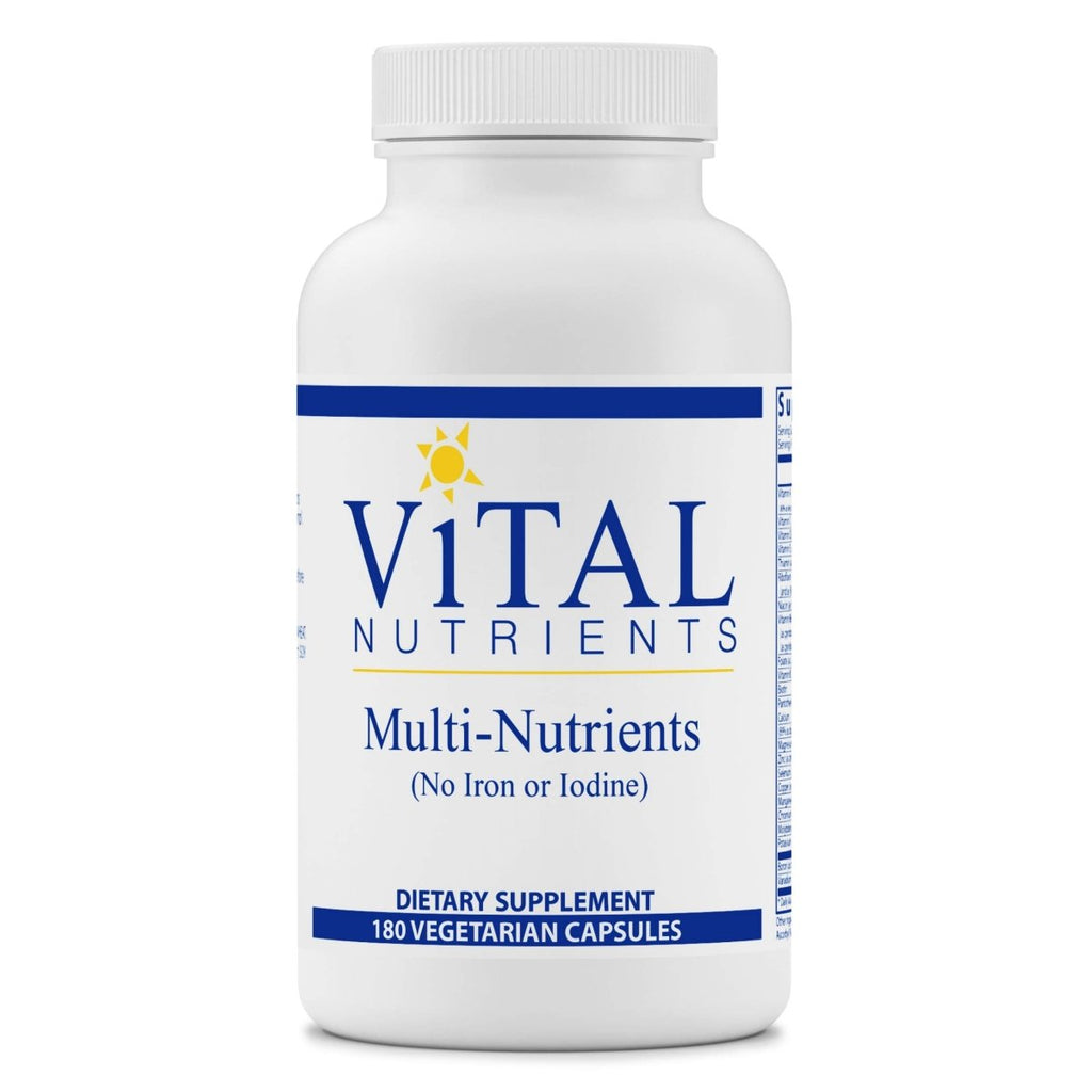 Vital Nutrients Multi-Nutrients No Iron or Iodine 180 Vcaps