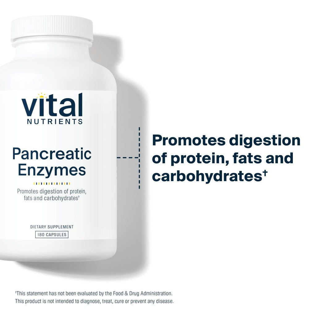 Vital Nutrients Pancreatic Enzymes 1000mg 180 Capsules