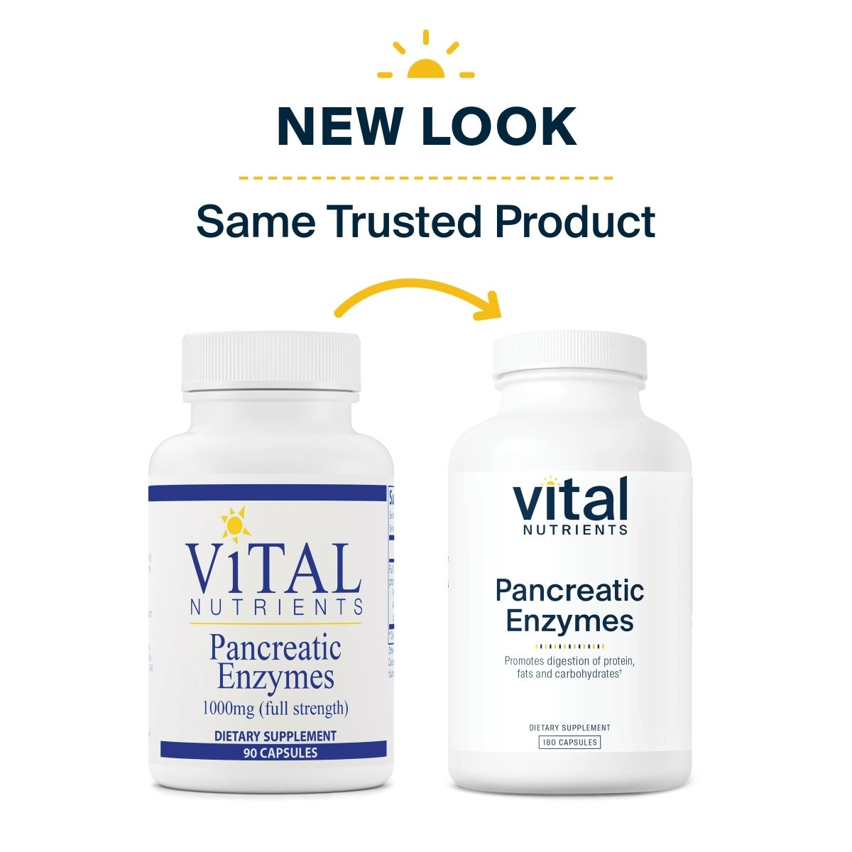 Vital Nutrients Pancreatic Enzymes 1000mg 180 Capsules