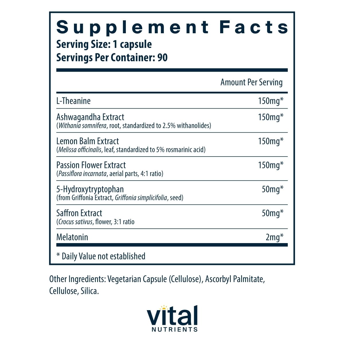 Vital Nutrients Sleep + Recover  90 Capsules